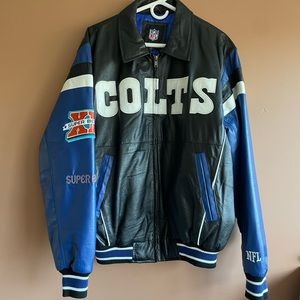 Leather Colts NFL Super Bowl Jacket